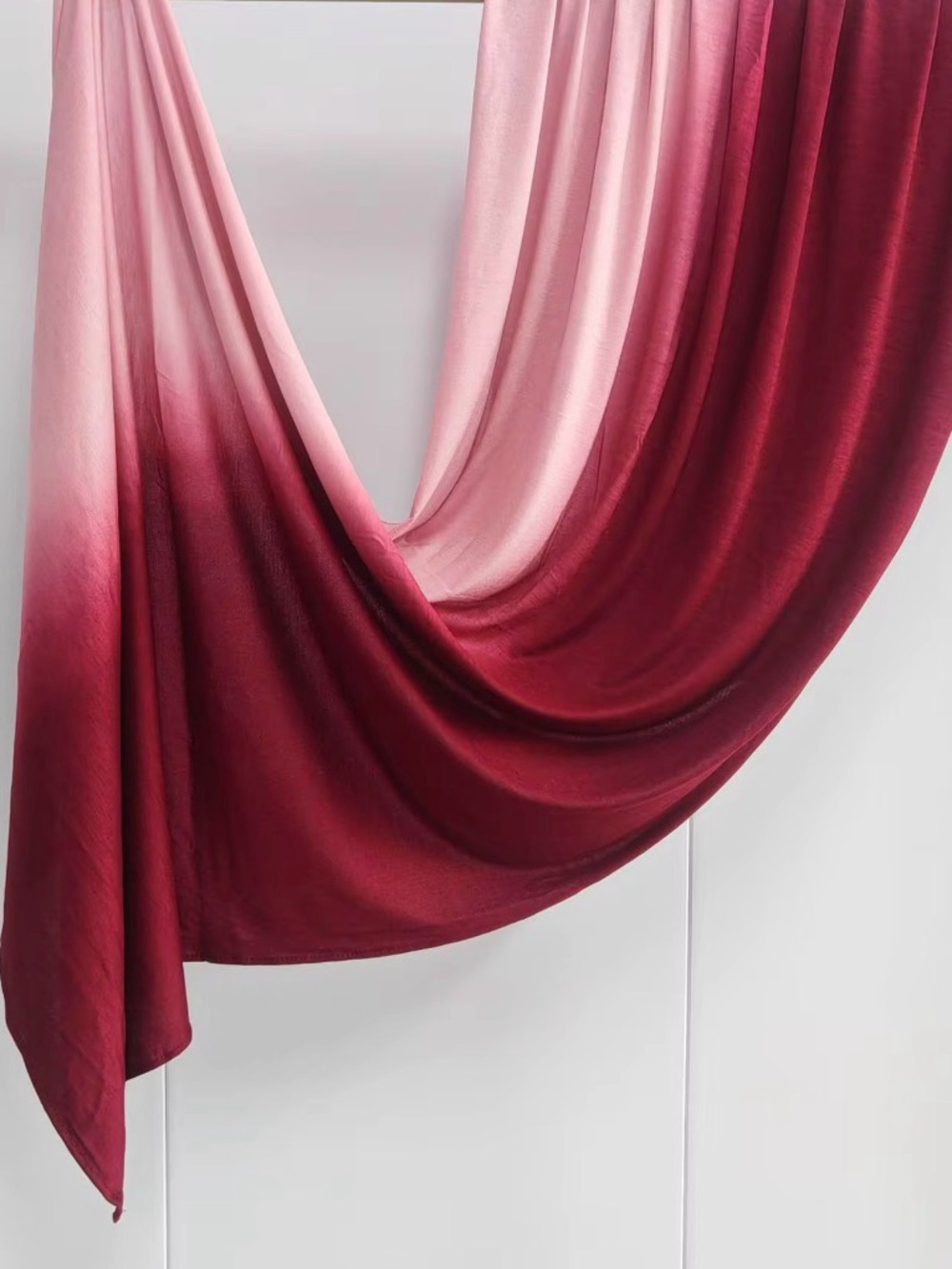 Pink Burgundy Ombré Jersey Hijab